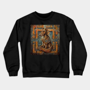 Geometric Dog: A Mosaic of Color Crewneck Sweatshirt